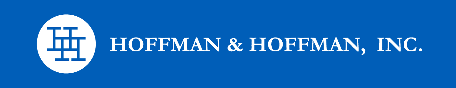 Hoffman & Hoffman logo on blue background