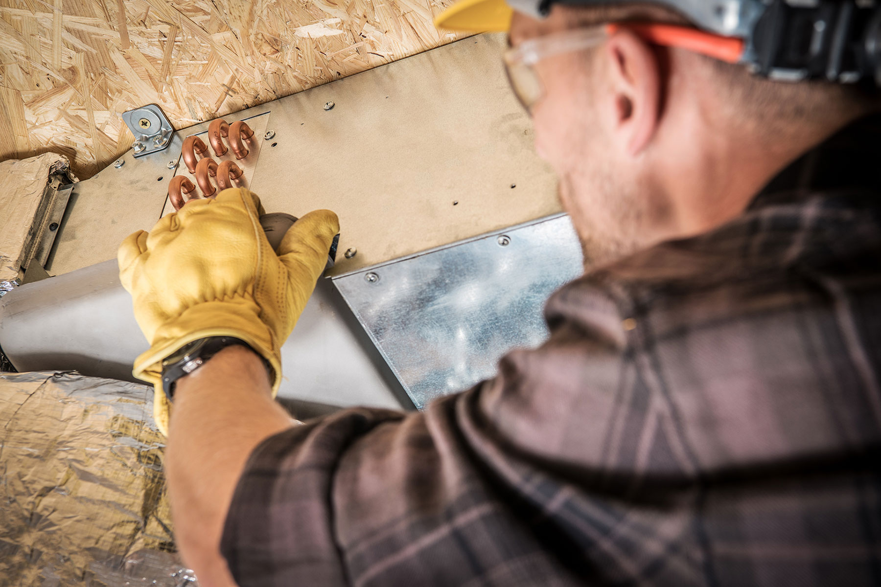 assembling ductwork photo